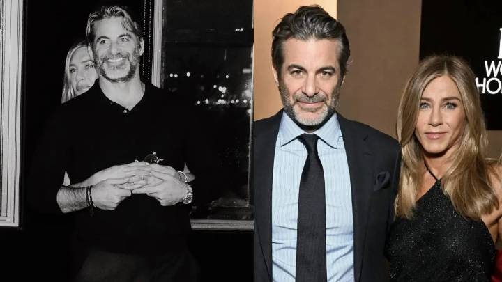 Jennifer Aniston makes first public appearance with Jim Curtis in black Ralph Lauren halter gown