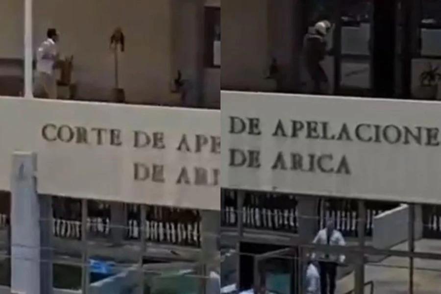 Sujeto muere abatido en la Corte de Apelaciones de Arica tras apuñalar a administrador