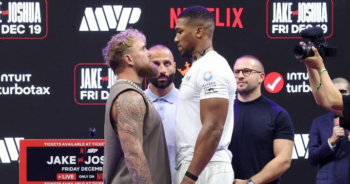 Boxing fans mock Anthony Joshua and Jake Paul after 'embarrassing' face