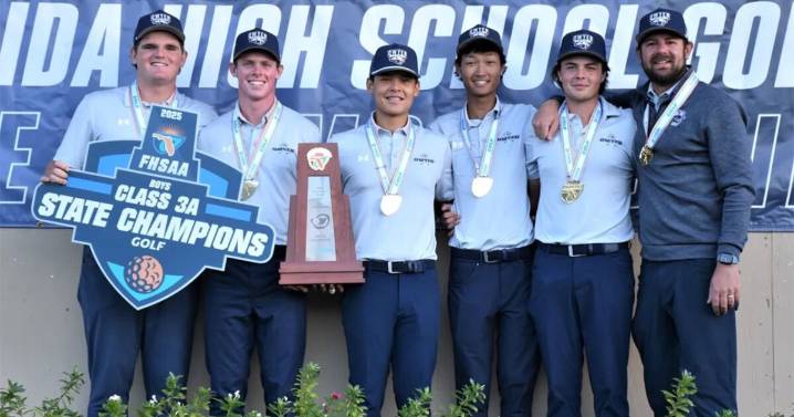 William T. Dwyer High School boys golf team caps undefeated season with state championship