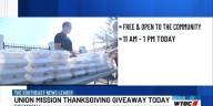Union Mission handing out hot meals Wednesday ahead of Thanksgiving
