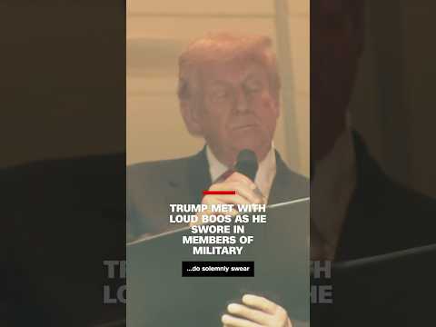 Trump met with loud boos as he swore in members of military