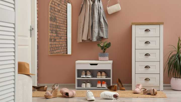 Say Goodbye To The Eyesore Of Entryway Clutter With A Sleek Hidden Storage DIY