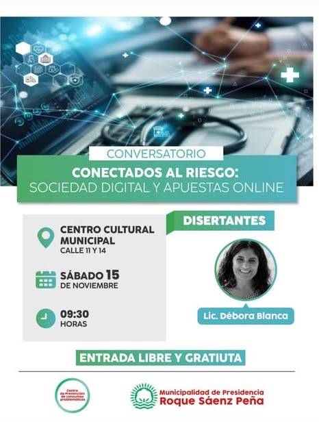Conversatorio sobre sociedad digital y ludopatía online en el Centro Cultural Municipal