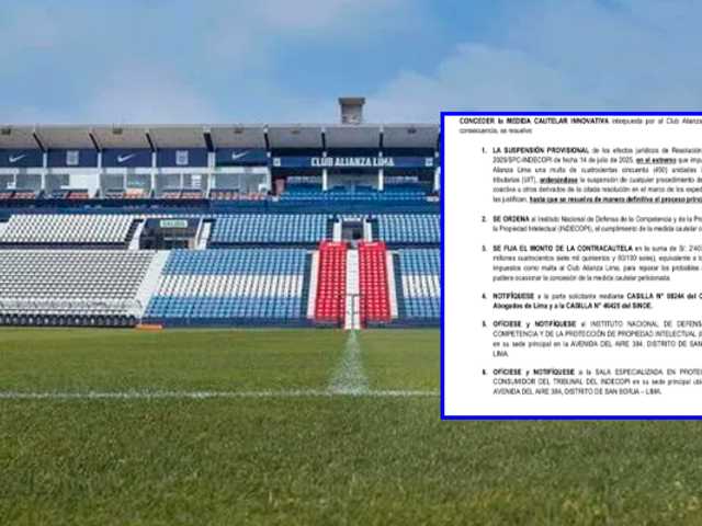 Poder Judicial frena temporalmente el cobro de la multa contra Alianza Lima por el apagado de luces en la final 2023