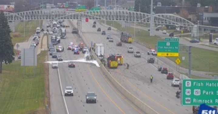 Traffic Alert: Crash blocks multiple lanes on Beltline