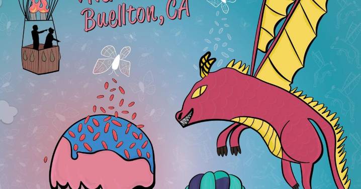 Buellton showcases new banner art in November: Dragons and Cupcakes and Balloons