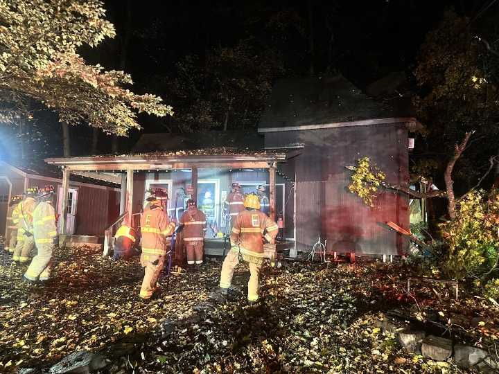 Resident trapped after tree fell onto their Dauphin County home
