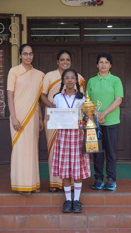 Rizelle Alida D’Souza of St Theresa’s School crowned state chess champion