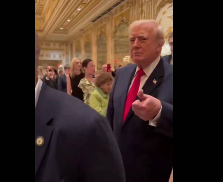 WATCH: Trump Walks Into Mar-a-Lago Thanksgiving Dinner to Anti