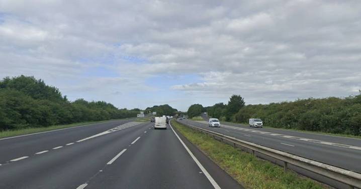 Live A14 updates as flipped car blocks road