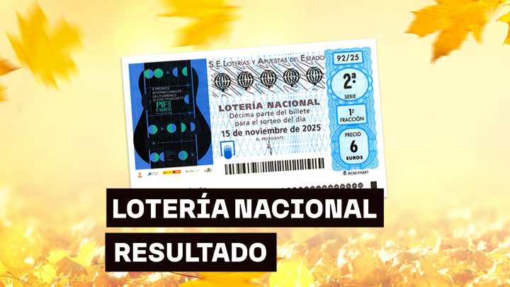 Lotería Nacional: Resultado del sorteo de hoy jueves 20 de noviembre de 2025