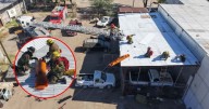 Sufre trabajador descarga eléctrica mientras colocaba láminas; bomberos logran estabilizarlo