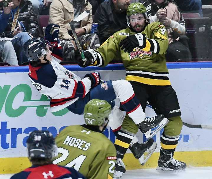 North Bay Battalion crush Saginaw 7-1 in spirited romp Saturday night