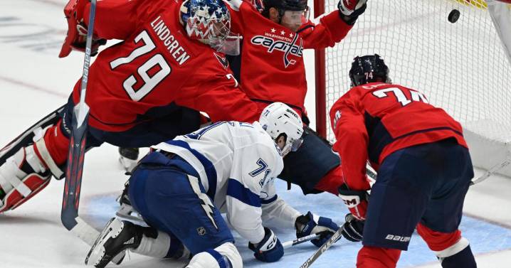 Hagel scores twice as Lightning hold on to top Capitals 5