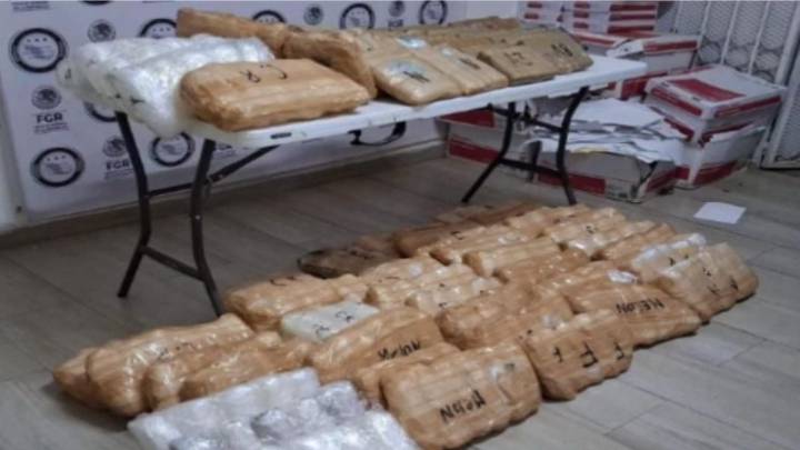 Mesa Estatal de Seguridad asegura 13.7 millones de dosis de fentanilo y cristal en Huatabampo