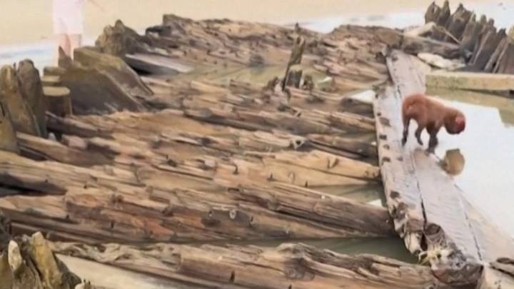 Typhoon reveals centuries-old shipwreck in Vietnam