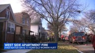 77-year-old woman hurt in West Side apartment fire in 5900-block of West Augusta Boulevard, Chicago Fire Dept. says