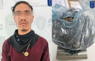 Detienen a hombre con medio kilo de mariguana