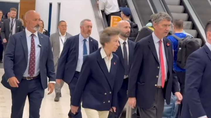 Princess Anne arrives in Sydney for military-focused Australian tour