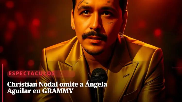 Christian Nodal omite a Angela Aguilar en su discurso de los Latin Grammy 2025