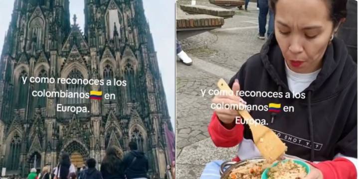 Según tiktoker, así se reconocen los colombianos en Europa: están “con la olla debajo del brazo” en los lugares más insólitos