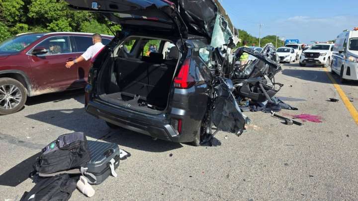Trágico accidente carretero cerca de Akumal, en el municipio de Tulum