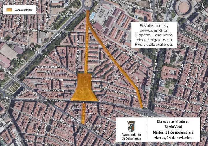 Trabajos de asfaltado provocarán cortes de tráfico en varias calles de la ciudad