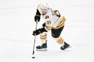 Bruins vs. Ducks: Alex Steeves fights East Longmeadow's Frank Vatrano