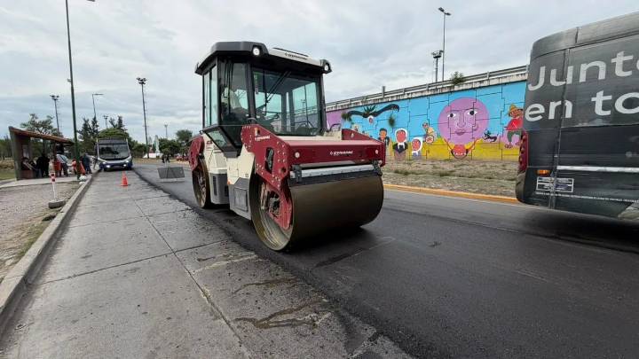 Plan Vial de Zona Sur: Comenzó la repavimentación de la rotonda de Limache