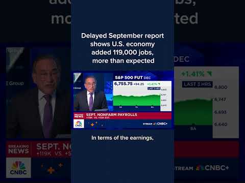 Delayed September jobs report shows U.S. economy added 119,000 jobs, more than expected