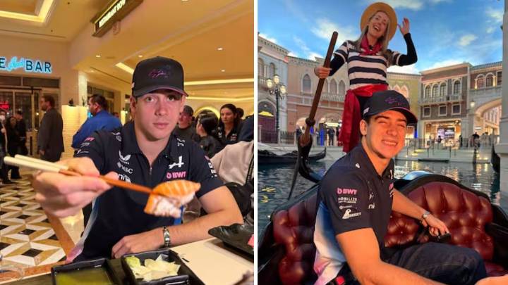 Colapinto se divierte antes del Gran Premio de Las Vegas: "That's amore" rumbo a la Fórmula 1