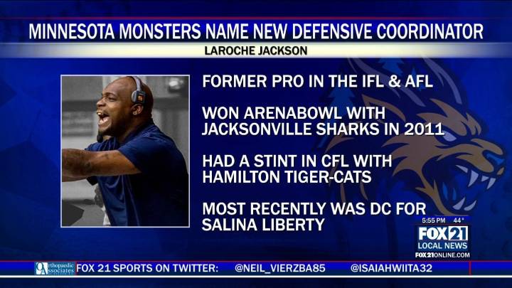 Minnesota Monsters Hire LaRoche Jackson as Next Defensive Coordinator