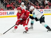 Red Wings' Danielson has goal, assist for first NHL points in 4