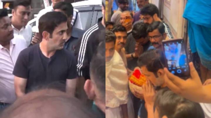 WATCH | Gambhir Visits Kalighat Temple in Kolkata Ahead of 1st Test Cricket