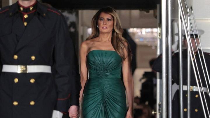 Melania Trump Gave A Subtle Nod to Saudi Arabia With Green Elie Saab Gown