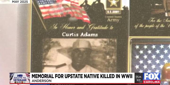 Special memorial planned for Anderson native killed during World War II