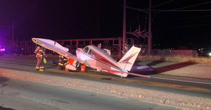 Small plane makes emergency landing in Colorado on street in Castle Rock