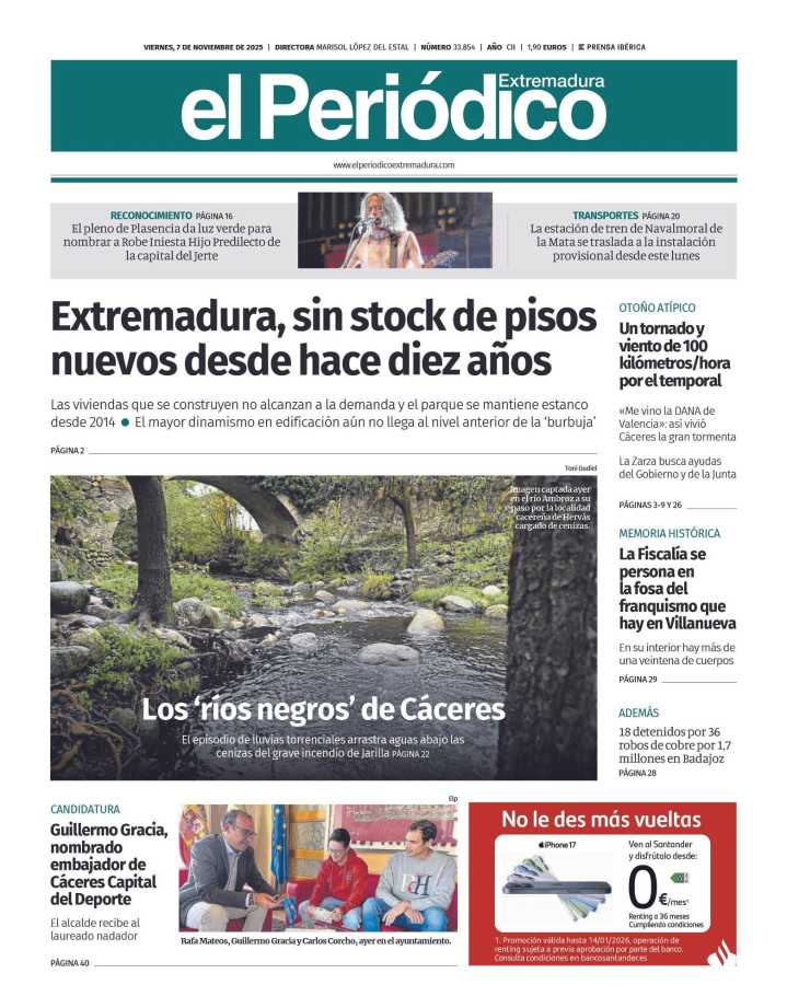 Consulta la portada correspondiente al día 7 de noviembre de 2025