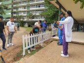 Alumnos de la Unerg y trabajadores recuperan áreas verdes del Humnt
