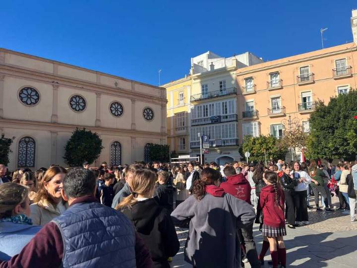 El simulacro de tsunami, un juego muy serio para los colegios de Cádiz