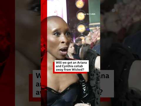 Will we get a Ariana Grande and Cynthia Erivo collab away from Wicked? #Wicked #BBCNews