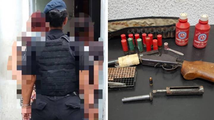 Robo y armas en barrio Scarafía: detuvieron a un hombre y a dos mujeres que se escondieron de la policía