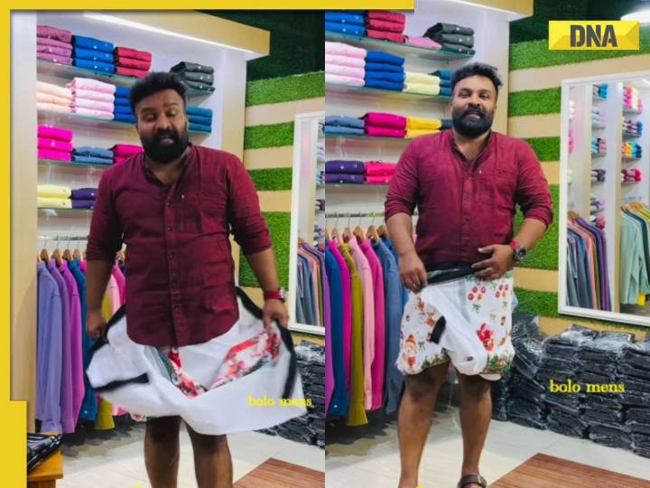 Viral video shows Kerala man introducing Christmas special lungi; netizens say ‘