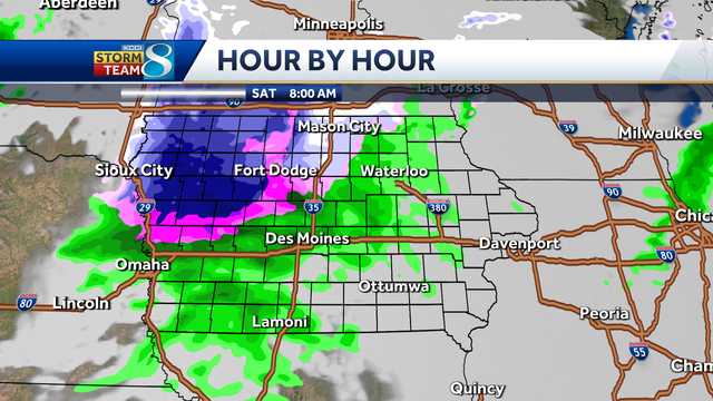Des Moines weather: Rain-snow mix expected across Iowa this weekend with slick travel Sunday