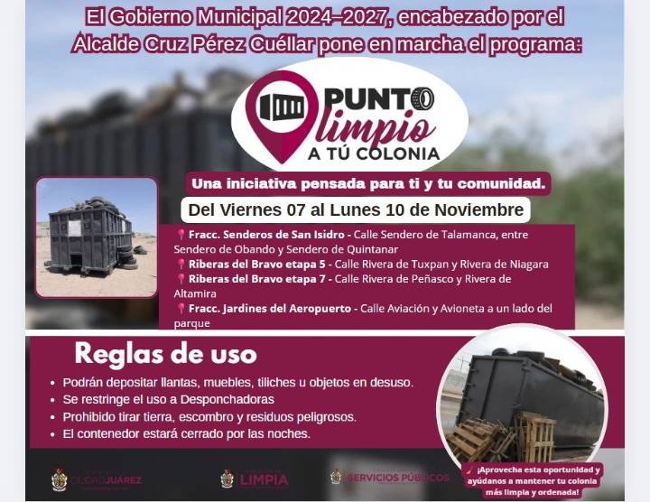 Instalan en distintos sectores contenedores del programa “Punto Limpio a tu Colonia”