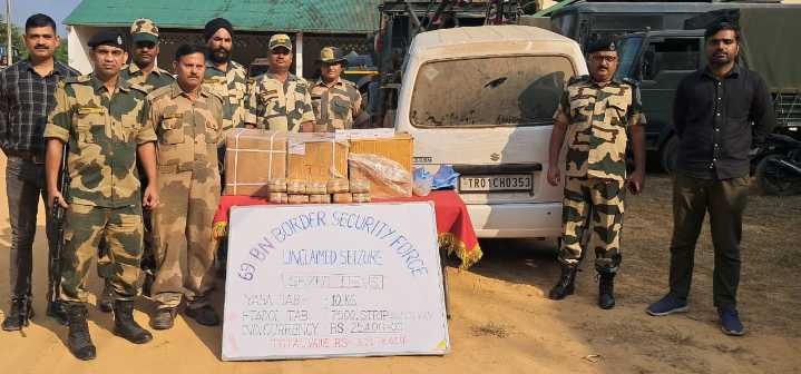 BSF and DRI seize Yaba Tablets and medicines worth Rs 9 crore in Tripura
