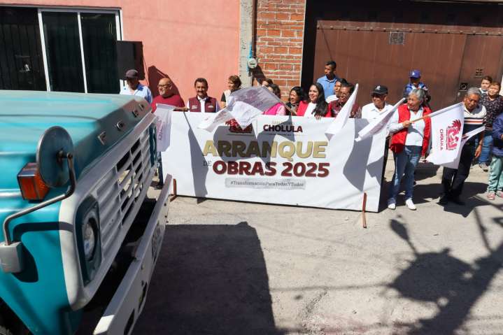 Rehabilita Tonantzin Fernández vialidades olvidadas de San Pedro Cholula