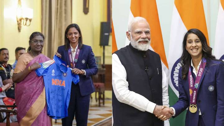 Indian women’s cricket team meets President and PM after victory