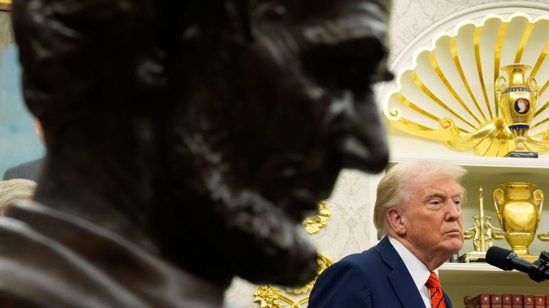 Trump reveals renovated Lincoln Bedroom bathroom as his White House remodel continues